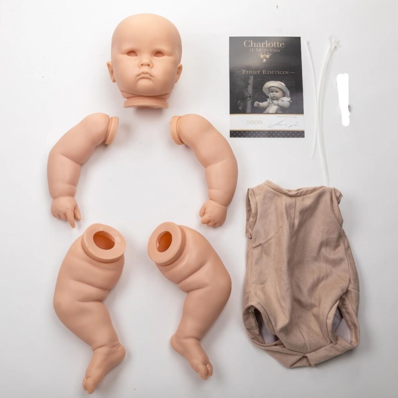 25″ Chubby Newborn Charlotte Fresh Reborn Baby Doll Kit Unassembled Parts w/ COA