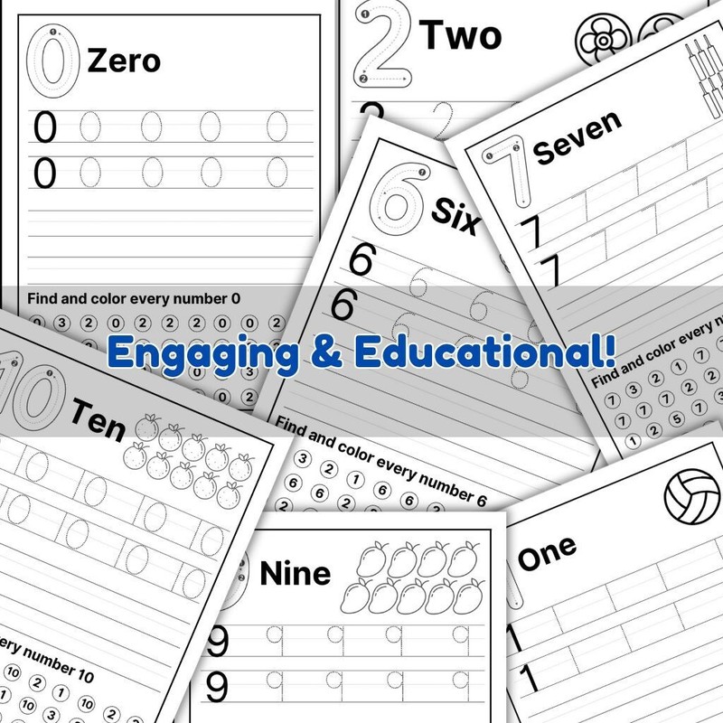 100 Printable Number Tracing & Counting Worksheets for Kids gallery