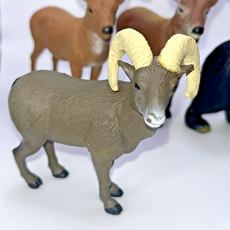 Tree House Kids 6 Moose Bear Deer Figure Animal Wildlife 4.5” Tall Cake Topper gallery