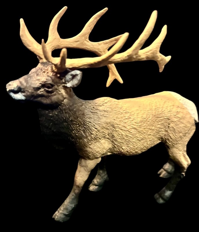 Safari Ltd Elk Bull Deer Figure North American 12 Pointer Antlers Animal 2013