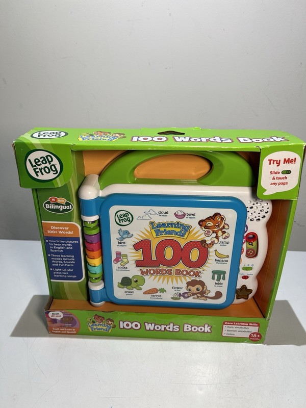 Leapfrog Learning Friends 100 Words Bilingual Book Toddlers Kids Leap Frog NEW