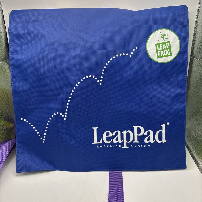 VINTAGE LeapFrog LeapPad Learning System bundle 9 Books 8 Cartridges Backpack CA gallery