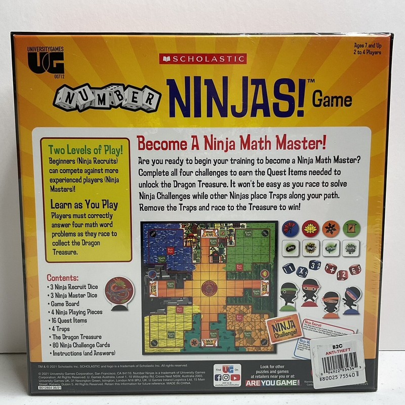 New - University Games Scholastic - Number Ninjas! Game - Ages 7+ | 2-4 players gallery