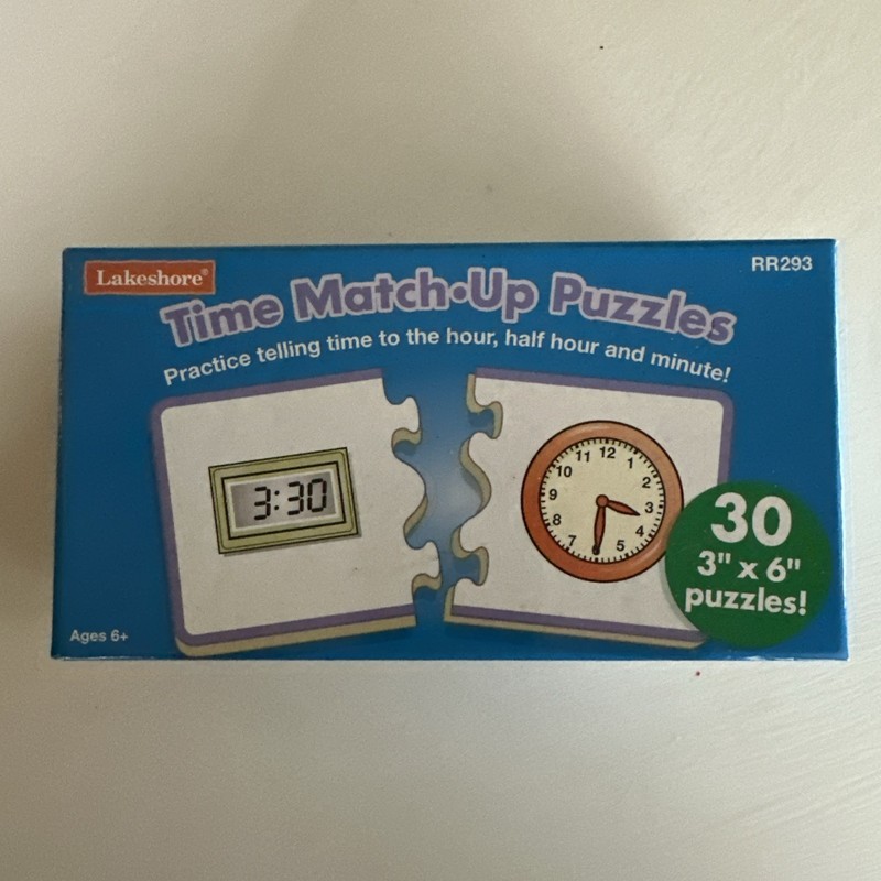 Lakeshore Learning Time Match-Up Puzzles in Excellent Condition