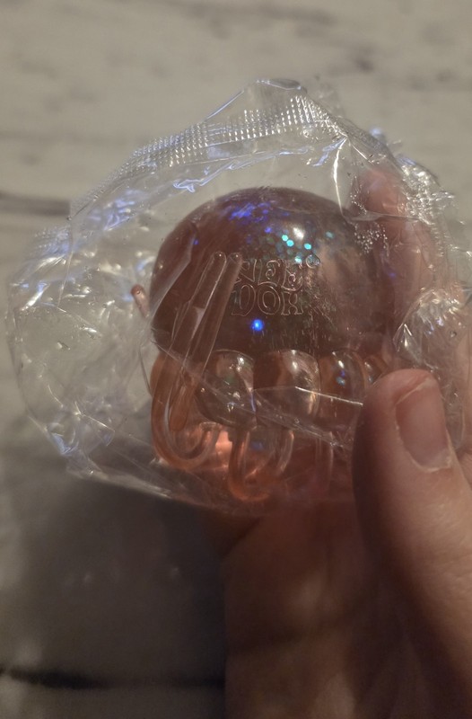 Pink Glitter Jellyfish UNBRANDED New In Box Squishy Toy