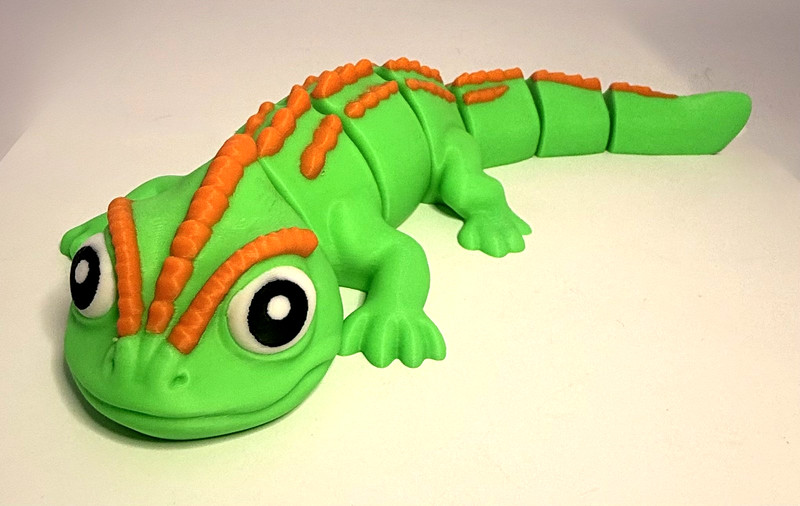 Large 3D Printed Articulated Lizard – Flexible Toy Figurine – 12 Inches
