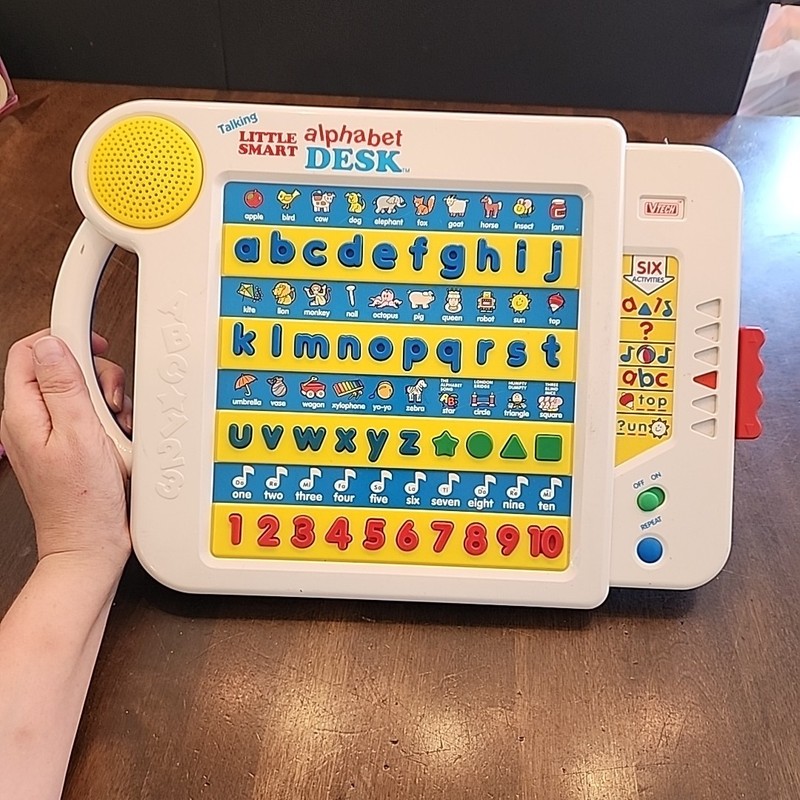 VTech Talking Little Smart Alphabet Desk Letters Numbers Shape Working VTG