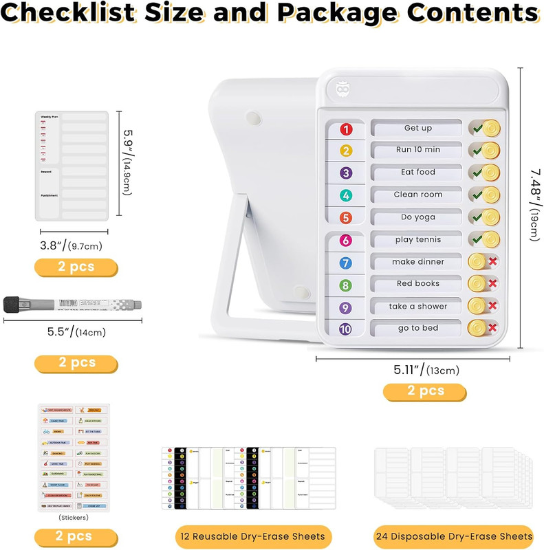 Chores Chart for Kids to Do List Checklist Chore Board ADHD Tools Magnetic Chore gallery