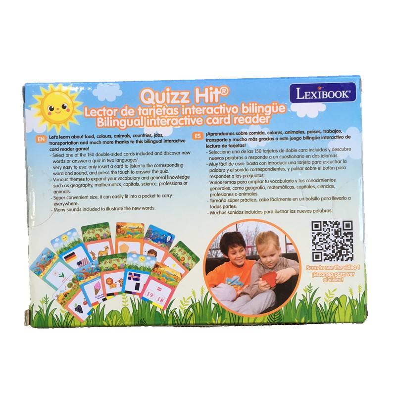 Lexibook Spanish English Quizz Hit Learning Bilingual Card Reader Game gallery
