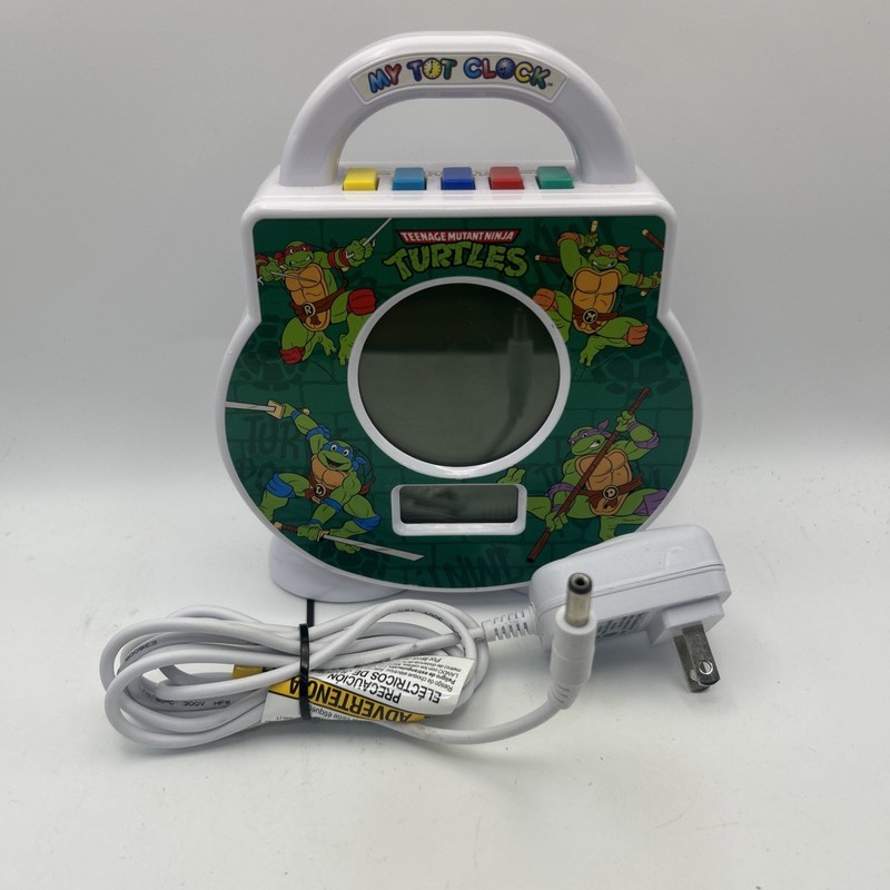 TMNT TEEN AGE MUTANT NINJA TURTLES MY TOT CLOCK TESTED WORKS SLEEP ALARM STORY gallery