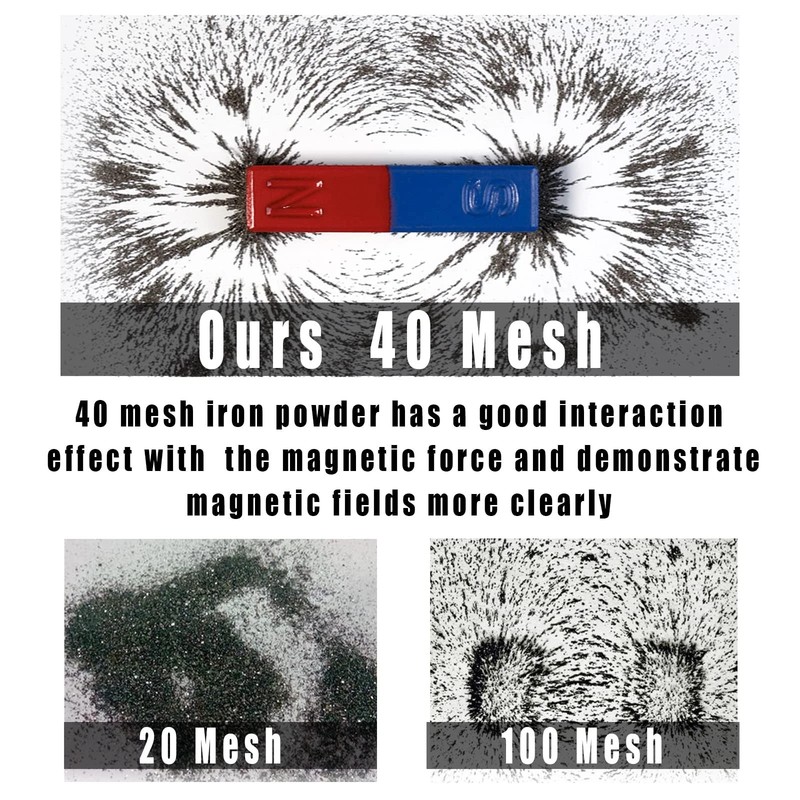 Bulk Iron Filings- 1 LB Iron Filings with 4 Magnets for Science Experiments, ... gallery