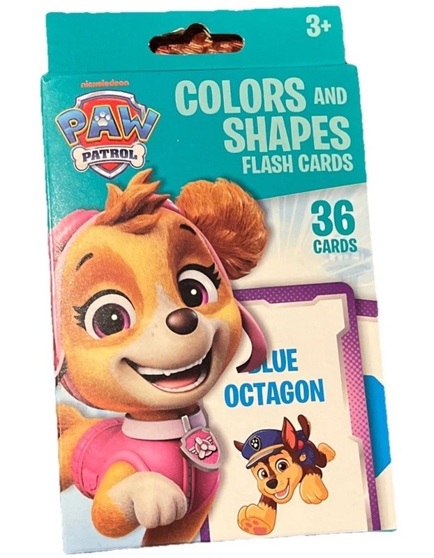 Paw Patrol Learning Flashcards - Set Of 2 - Numbers & Colors/Shapes gallery