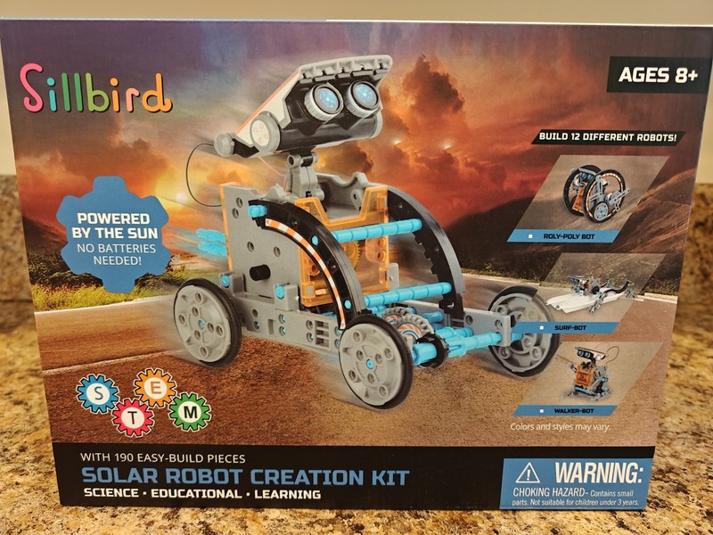 Sillbird STEM Solar Robot Creation Kit 12 In 1 Building Kit 190 Pcs New Sealed