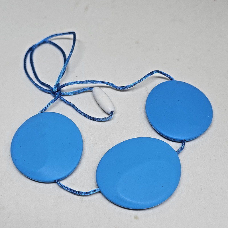 Silicone Chew Necklace for Autism ADHD Calming Teething Chewy Bite Blue