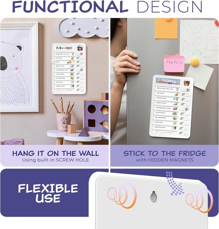 Chore Chart for Kids – Daily Routine Chart for Kids with Checklist & Stickers... gallery