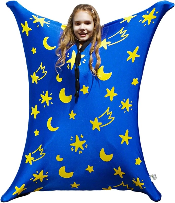 Sensory Body Sock for Kids, 56″ x 28″ Full Body Sock Sensory Sack Glow in the Da