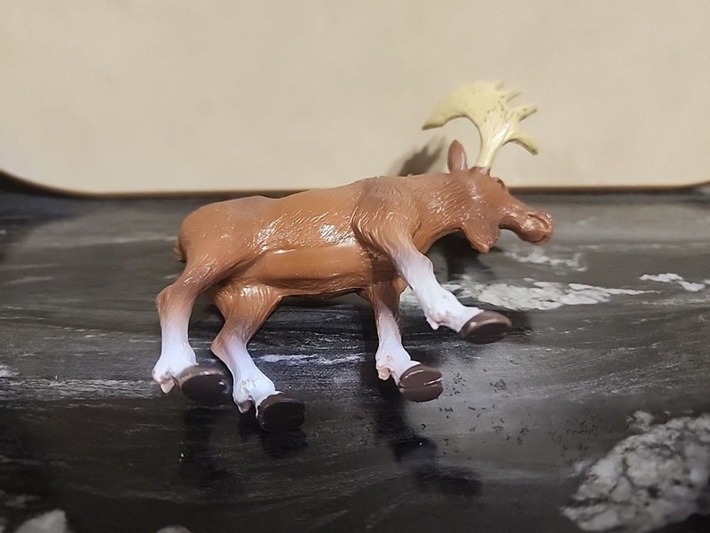 Hard Plastic Majestic Moose Figure Tree House Kids Wildlife Animal Toy Realistic gallery