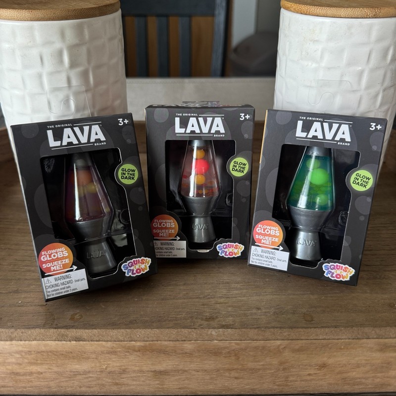 *FREE SHIPPING* Schylling LAVA Lamp SquishNFlow NeeDoh Glow In The Dark Rare NEW