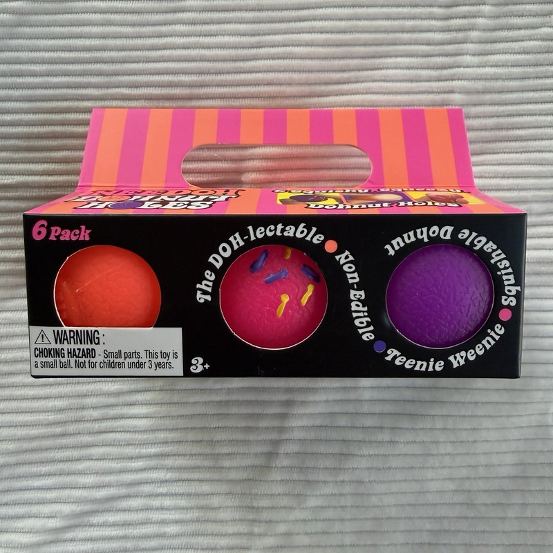 Schylling NeeDoh Dohnut Holes 6 Pack Of Squishy Doughnuts TikTok VIRAL NIB