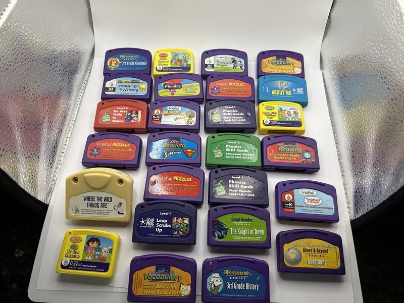 Vintage Early 2000’s Lot Of 26 Different Leap Frog Leap Pad Game Cartridges