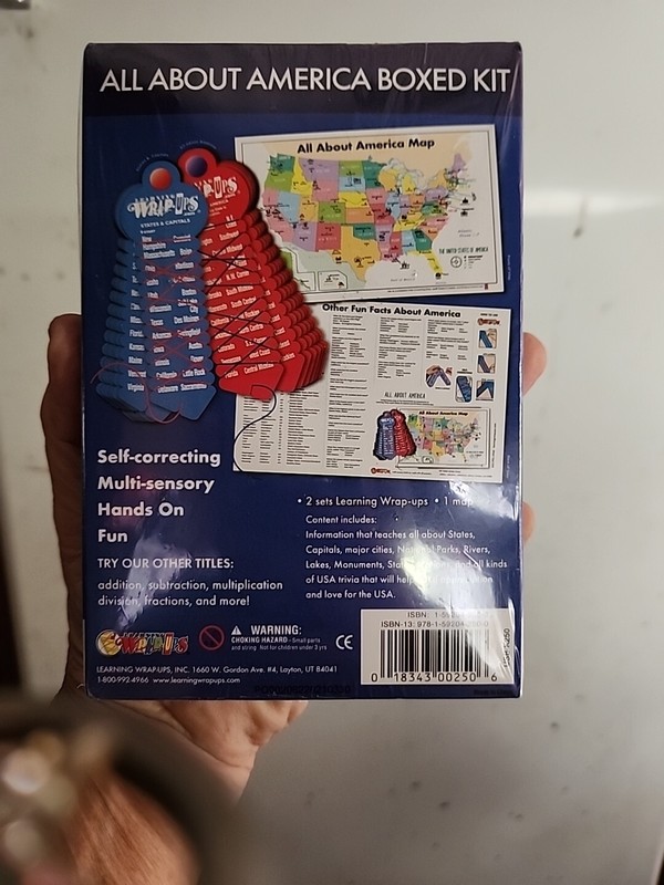 Usborne All About America States Capitals Learning Wrap-Ups 2 Sets Map SEALED gallery