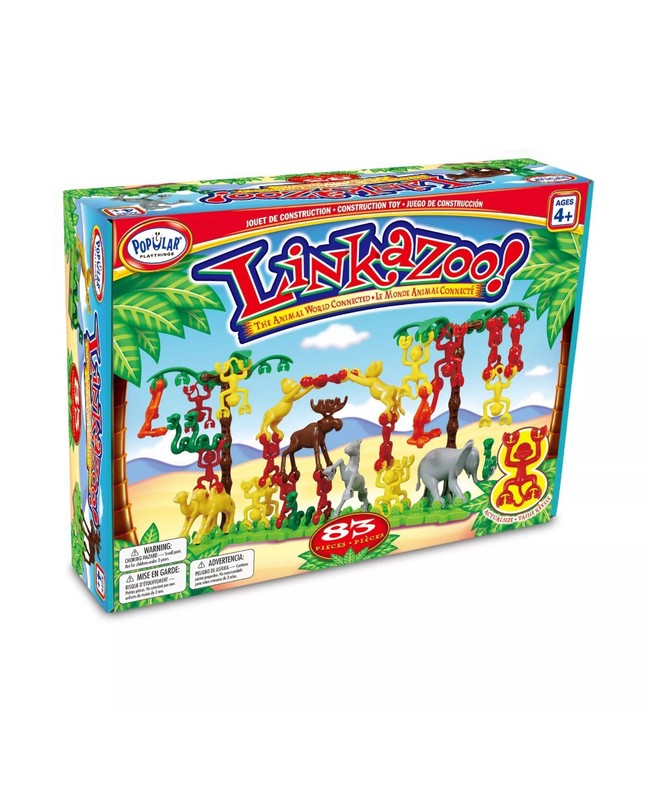 Popular Playthings Linkazoo! The Animal World Connected Construction Toy Ages 4+