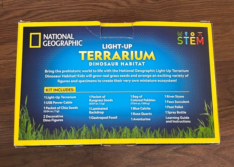 Dinosaur Habitat Light-Up Terrarium Kit for Kids with Plants and Gemstones gallery