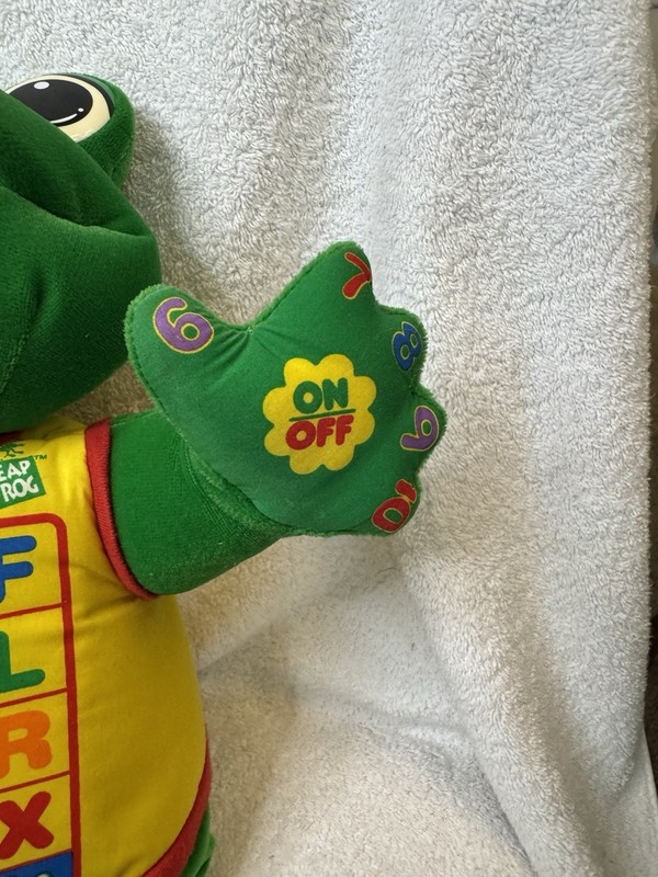 Vintage LeapFrog Little Leap Interactive Plush Frog Read & Sing ABC 1-10 Tested gallery
