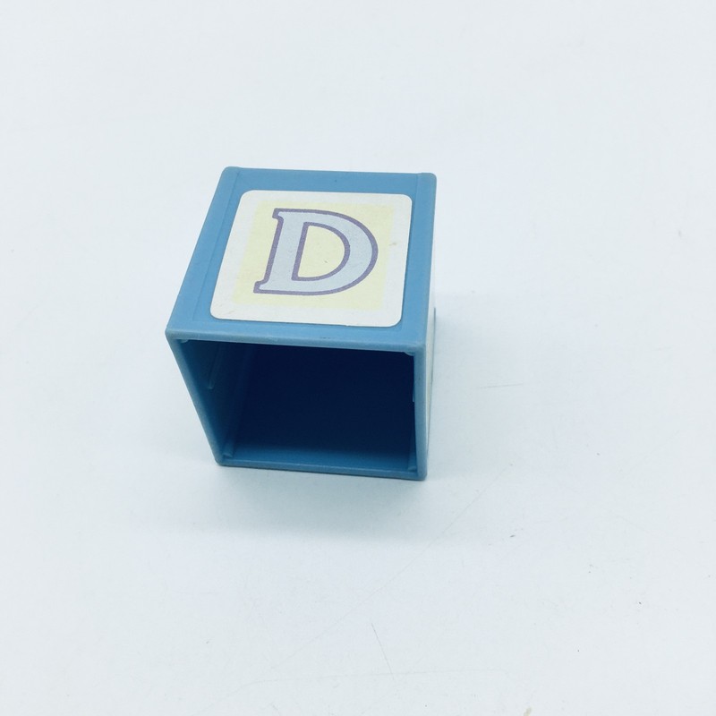 Vintage Blue Alphabet Letter Block D Cat Educational Learning Toy Malaysia gallery