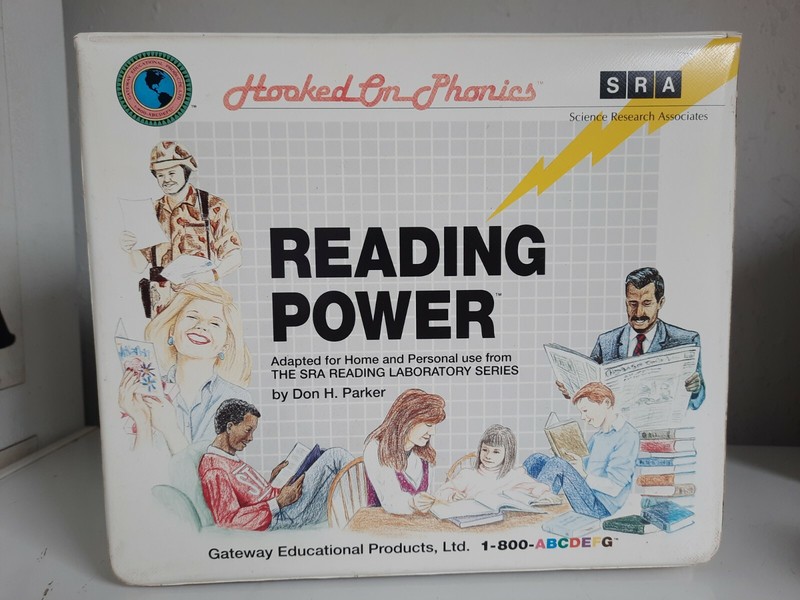Vintage 1992 SRA Hooked On Phonics READING POWER Cassette Tapes with Books