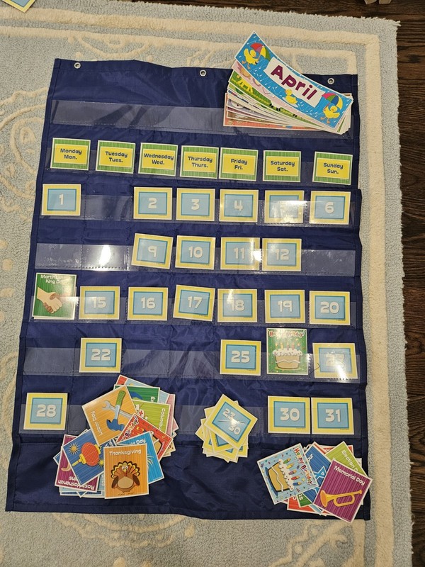 Monthly Calendar Wall Hang for Kids Room for Boys Girls