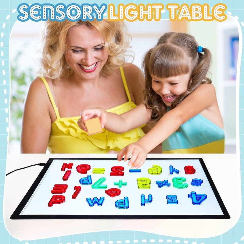 LED Light Panel for and 268 Pcs Translucent Pattern Blocks Geometric Solids C... gallery
