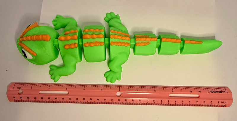 Large 3D Printed Articulated Lizard – Flexible Toy Figurine - 12 Inches gallery
