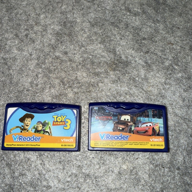 VTech V.Reader Learning System Video Game Cartridges Lot Of 2