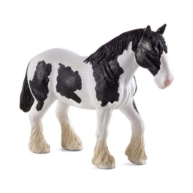 MOJO Clydesdale Horse Black And White Animal Figure NEW Educational Learning