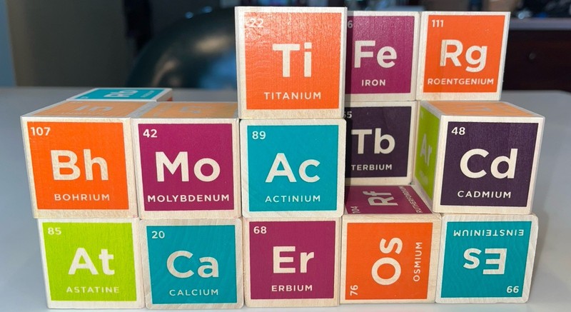 Uncle Goose Periodic Table of Elements Full Set 20 Wood Blocks 1.75″ Multicolor