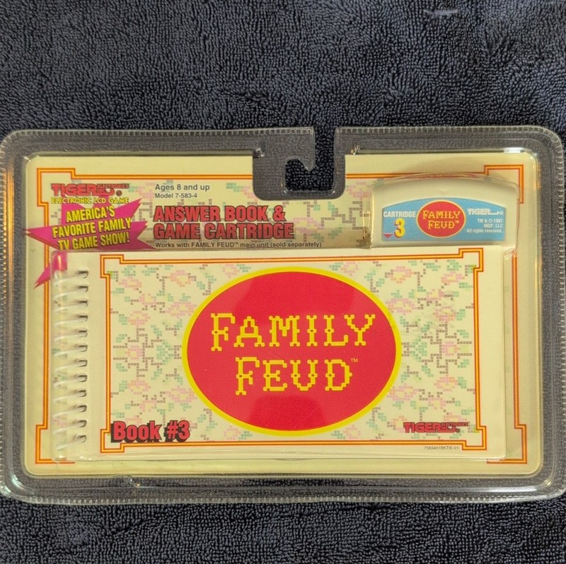 Tiger Family Feud Electronic LCD Game Answer Book & Cartridge 7-583-4 1997