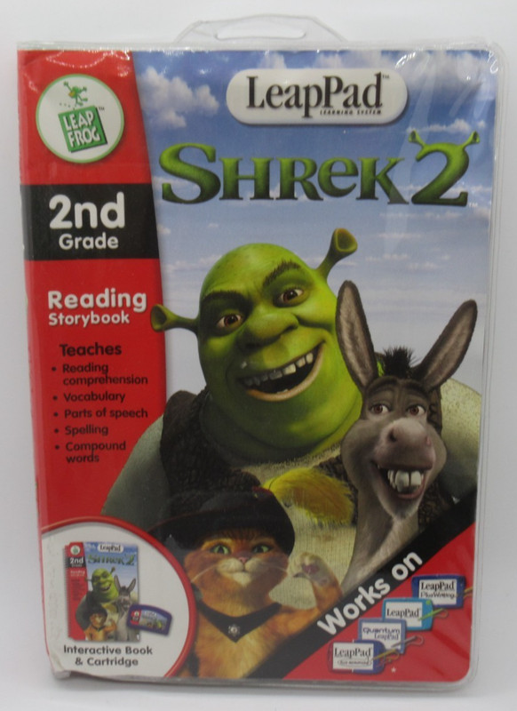 LEAP FROG – LEAPPAD SHREK 2, 2ND GRADE READING INTERACTIVE BOOK & CARTRIDGE