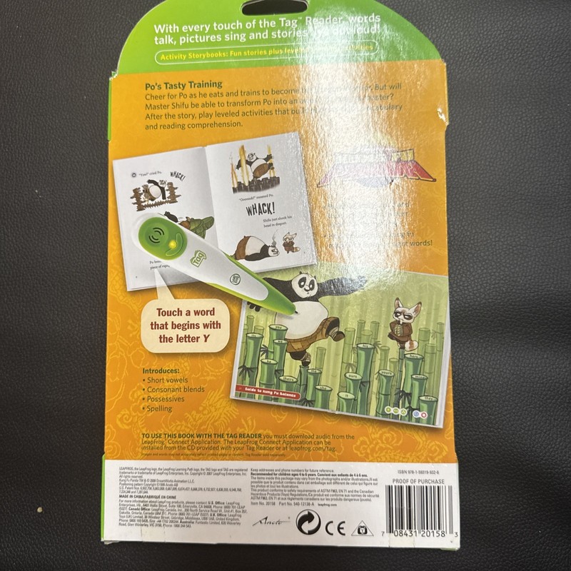 Kung Fu Panda Po's Tasty Training Leap Frog Tag Book Hardcover Interactive gallery