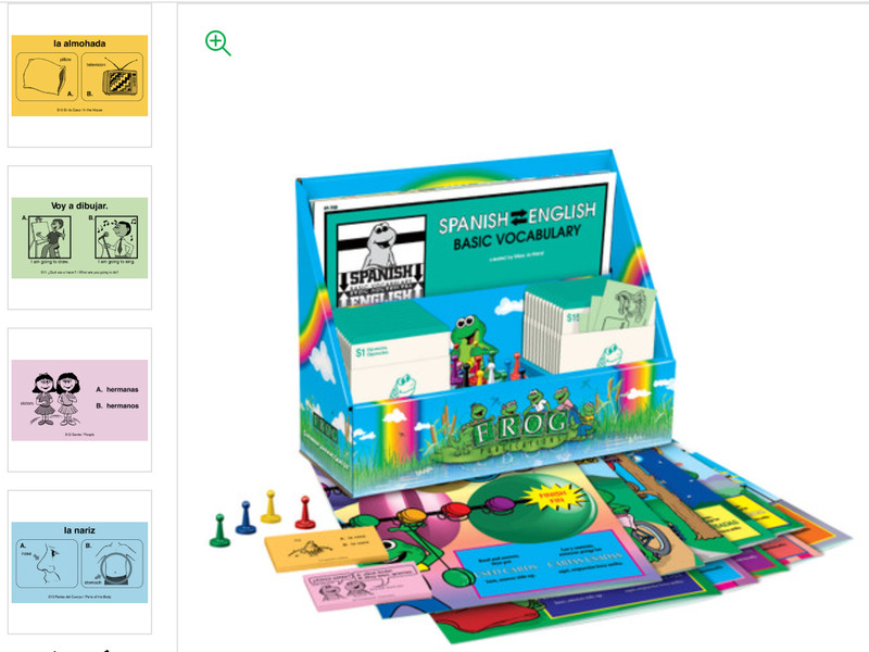 Frog Learning Game Set FP-700 Spanish/English Basic Vocab K-5 Teacher Homeschool