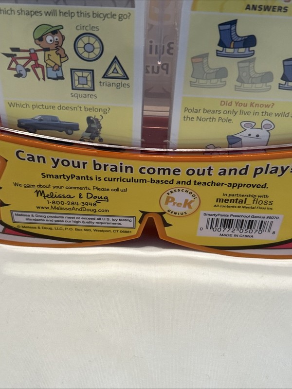 Melissa And Doug Smarty Pants Preschool 120 Brain Building Educational Cards gallery