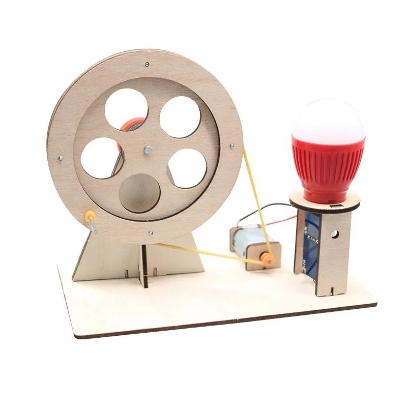 Funny DIY Mini Hand Crank Generator DIY Science Experiment Kit & Education Model gallery
