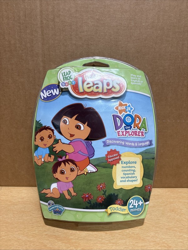 NEW Leap Frog Baby Little Leaps Dora the Explorer DVD & Learning Activities Book