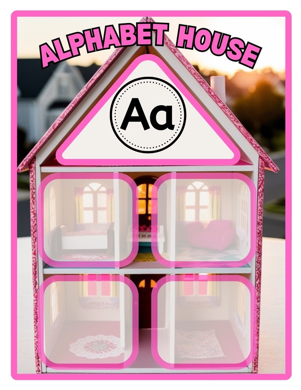 Alphabet House – Beginning Sounds Sort – Learning Center – PRINTED ONLY – DIY