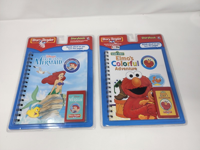 Story Reader Storybook And Cartridge 2 Pack (Elmo Adventure, Little Mermaid)