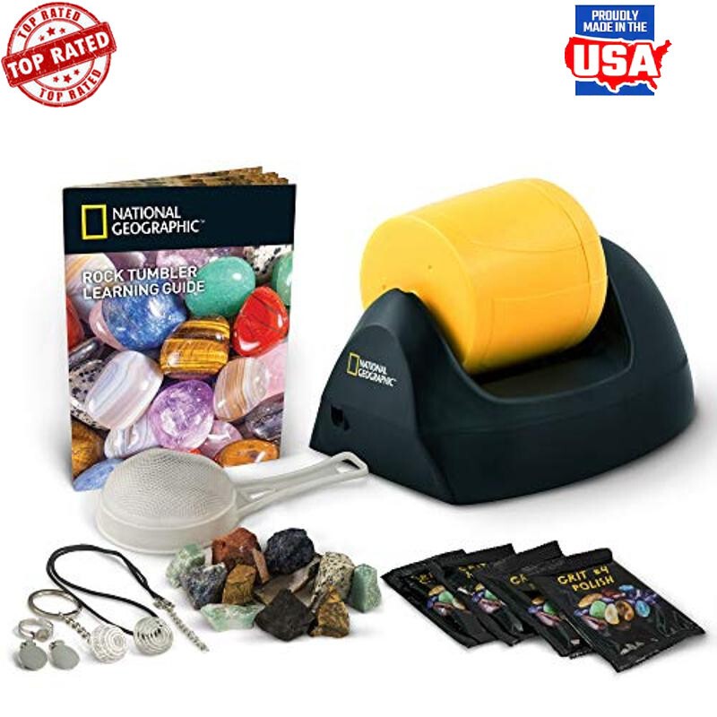 Gemstone Rock Tumbler Kit Complete Science Hobby Set Learning Guide New