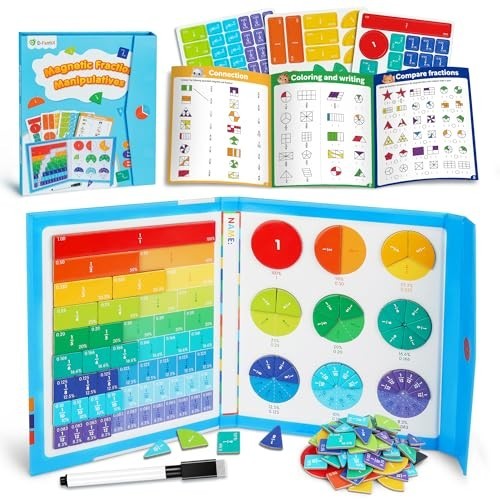 Magnetic Fraction Educational Puzzle Set - Math Manipulatives for Kids, Montesso gallery
