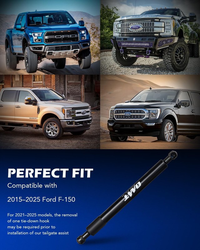 Orion Motor Tech Compatible with 15-25 F150 Tailgate Assist Black gallery