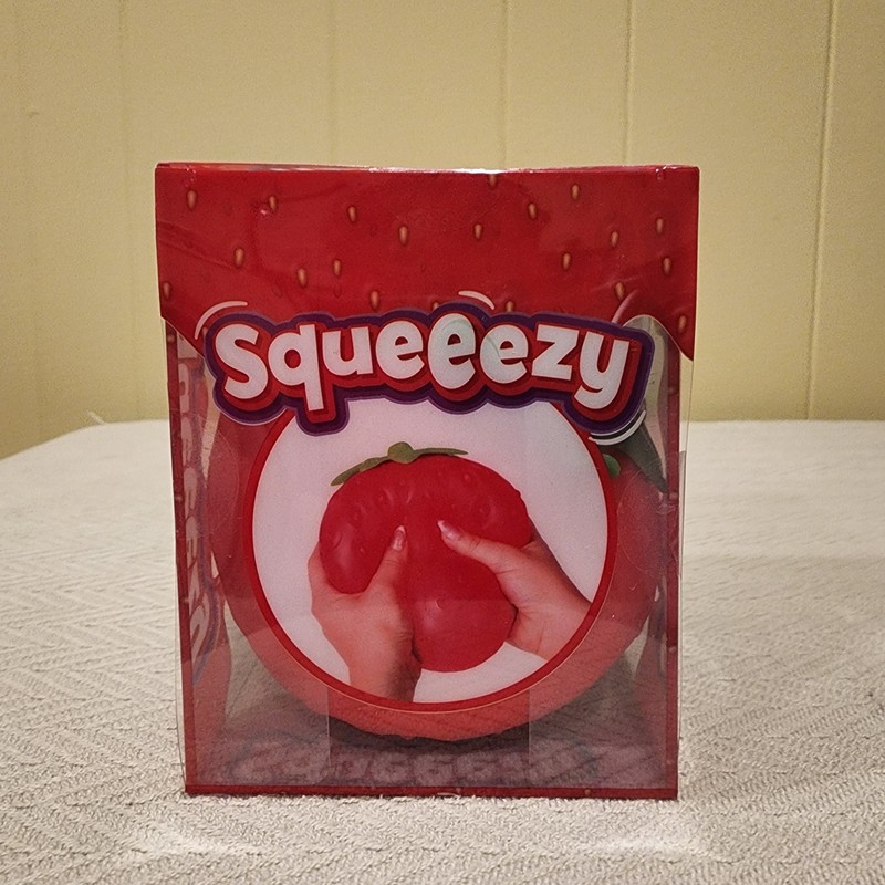 🍓 Sunny Days Jumbo Squeezy Squeeezy Strawberry Squishy Toy Stress Relief Toy gallery
