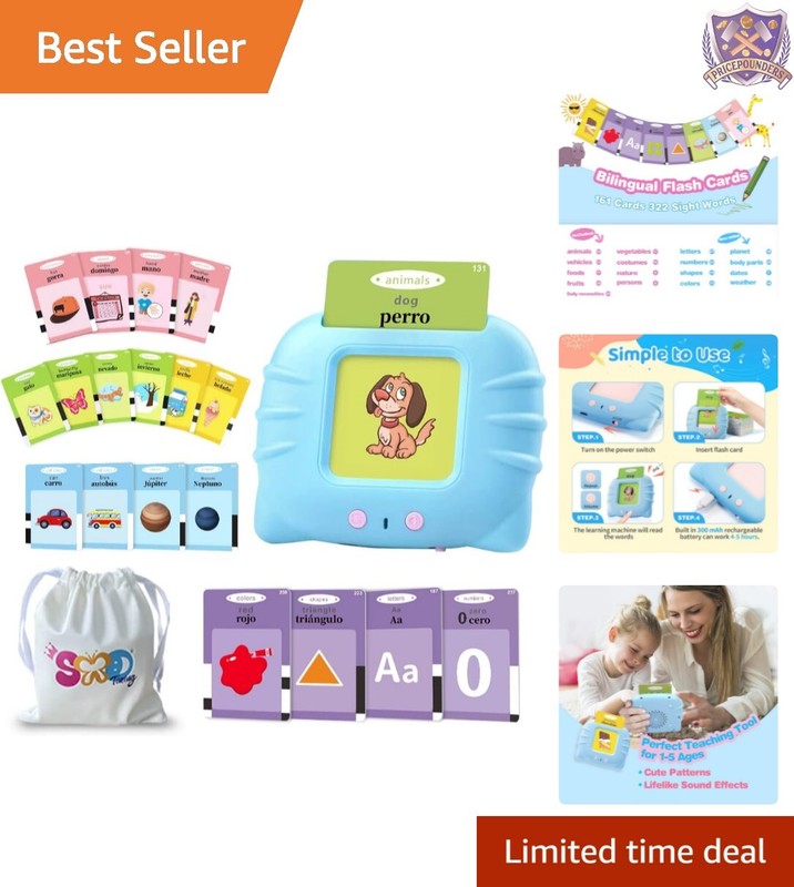Bilingual Talking Flash Cards for Toddlers – Spanish & English Learning Tool